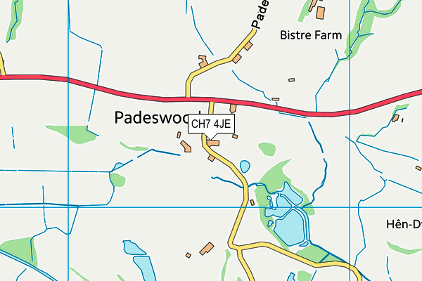 CH7 4JE map - OS VectorMap District (Ordnance Survey)