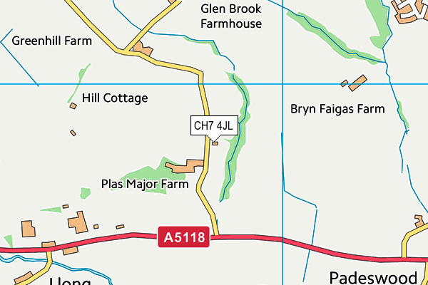 CH7 4JL map - OS VectorMap District (Ordnance Survey)