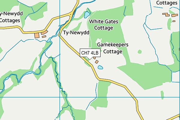 CH7 4LB map - OS VectorMap District (Ordnance Survey)