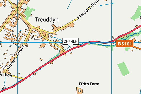 CH7 4LH map - OS VectorMap District (Ordnance Survey)