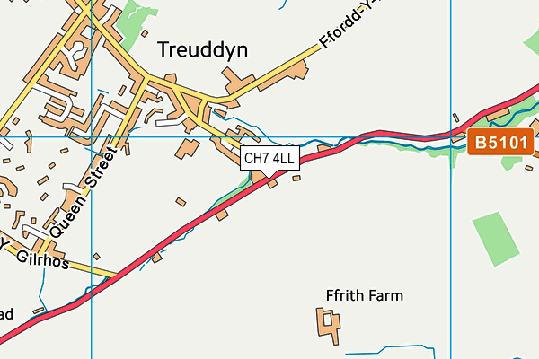 CH7 4LL map - OS VectorMap District (Ordnance Survey)