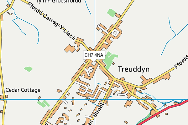 CH7 4NA map - OS VectorMap District (Ordnance Survey)