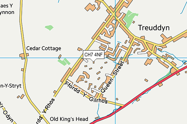 CH7 4NF map - OS VectorMap District (Ordnance Survey)