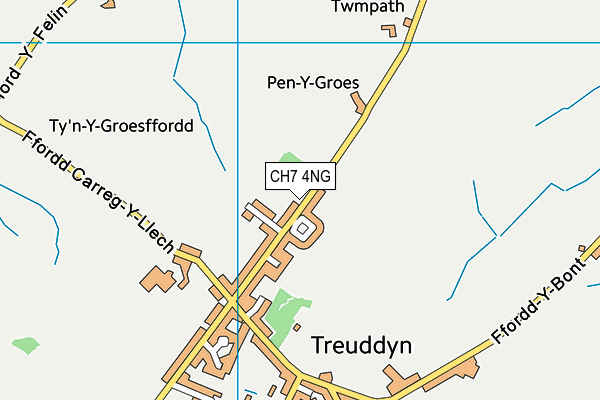 CH7 4NG map - OS VectorMap District (Ordnance Survey)