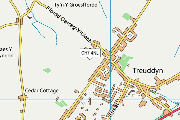 CH7 4NL map - OS VectorMap District (Ordnance Survey)