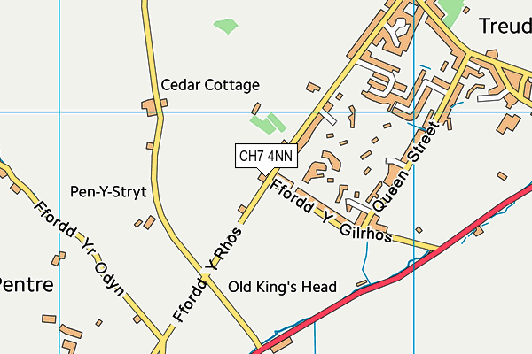 CH7 4NN map - OS VectorMap District (Ordnance Survey)