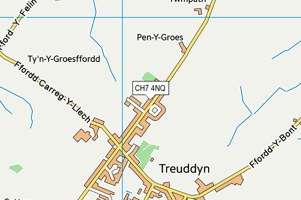 CH7 4NQ map - OS VectorMap District (Ordnance Survey)