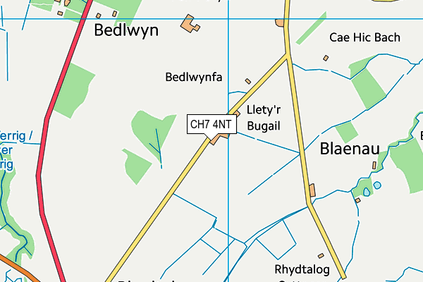 CH7 4NT map - OS VectorMap District (Ordnance Survey)