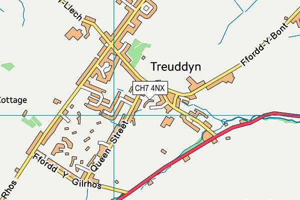 CH7 4NX map - OS VectorMap District (Ordnance Survey)