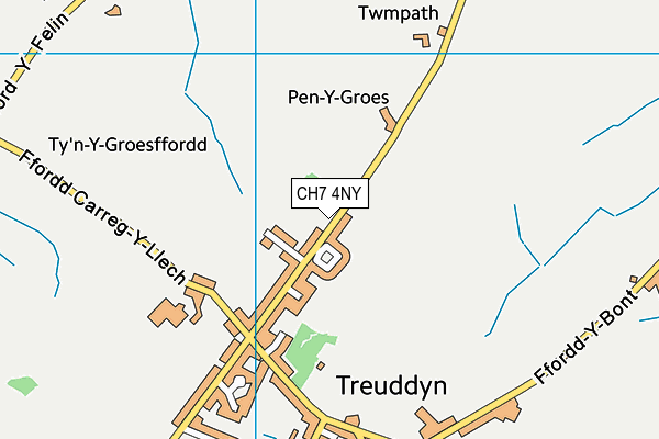 CH7 4NY map - OS VectorMap District (Ordnance Survey)