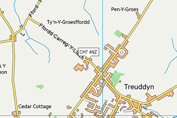 CH7 4NZ map - OS VectorMap District (Ordnance Survey)