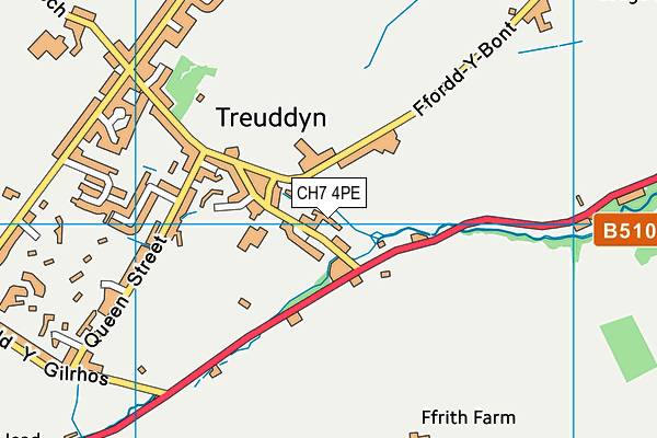 CH7 4PE map - OS VectorMap District (Ordnance Survey)