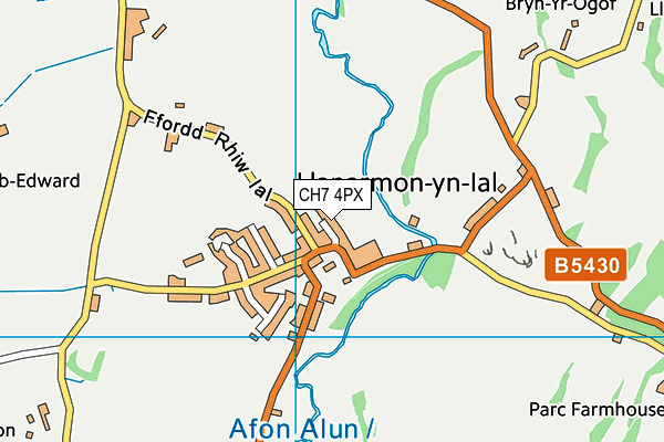 CH7 4PX map - OS VectorMap District (Ordnance Survey)