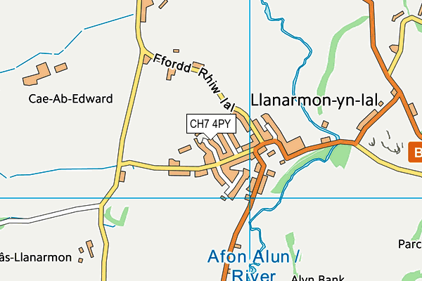 CH7 4PY map - OS VectorMap District (Ordnance Survey)