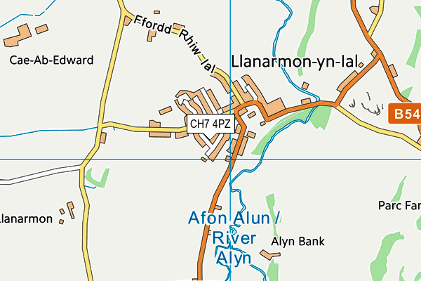 CH7 4PZ map - OS VectorMap District (Ordnance Survey)