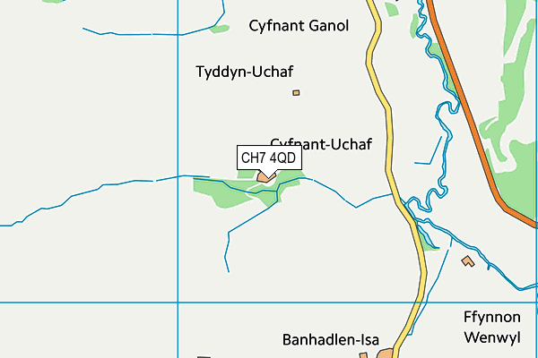 CH7 4QD map - OS VectorMap District (Ordnance Survey)