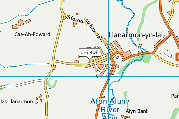 CH7 4QF map - OS VectorMap District (Ordnance Survey)