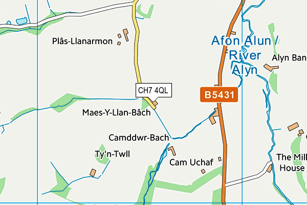 CH7 4QL map - OS VectorMap District (Ordnance Survey)