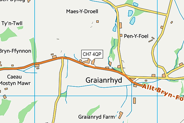 CH7 4QP map - OS VectorMap District (Ordnance Survey)