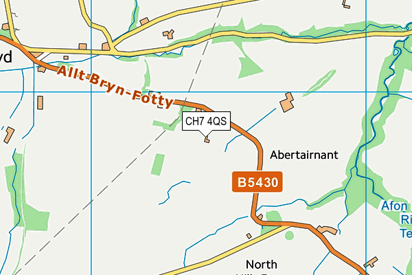 CH7 4QS map - OS VectorMap District (Ordnance Survey)