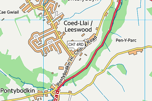 CH7 4RD map - OS VectorMap District (Ordnance Survey)