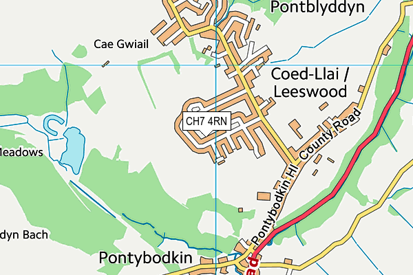 CH7 4RN map - OS VectorMap District (Ordnance Survey)