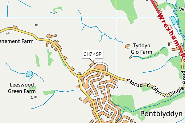 CH7 4SP map - OS VectorMap District (Ordnance Survey)
