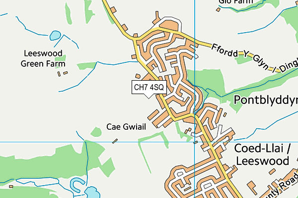 CH7 4SQ map - OS VectorMap District (Ordnance Survey)