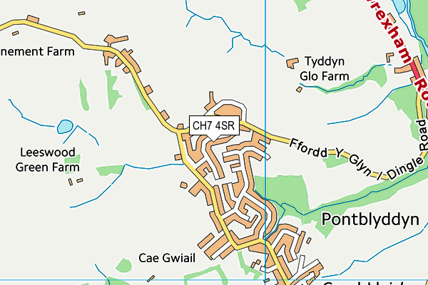 CH7 4SR map - OS VectorMap District (Ordnance Survey)