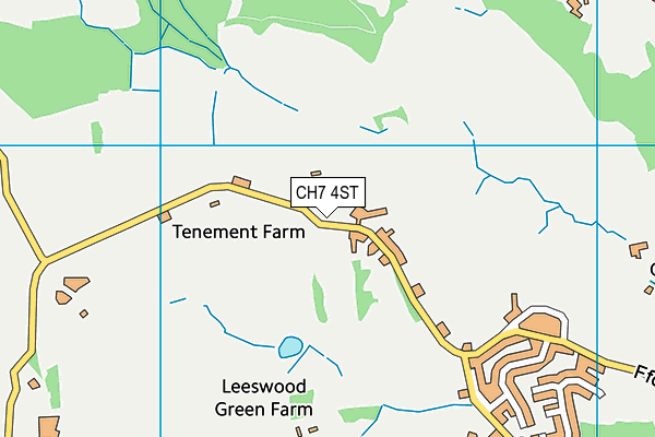 CH7 4ST map - OS VectorMap District (Ordnance Survey)