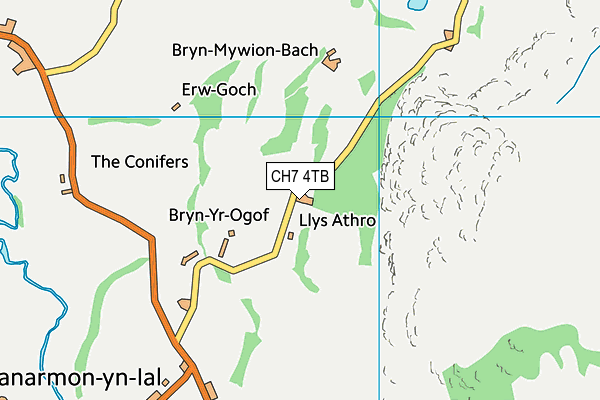 Ysgol Bro Fammau map (CH7 4TB) - OS VectorMap District (Ordnance Survey)