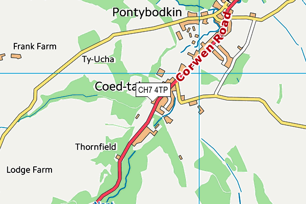 CH7 4TP map - OS VectorMap District (Ordnance Survey)