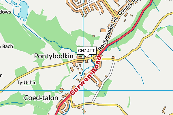 CH7 4TT map - OS VectorMap District (Ordnance Survey)