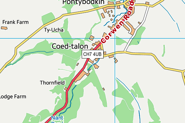 CH7 4UB map - OS VectorMap District (Ordnance Survey)