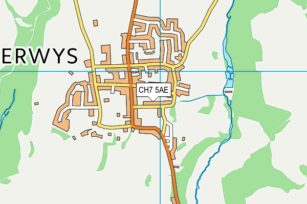 CH7 5AE map - OS VectorMap District (Ordnance Survey)