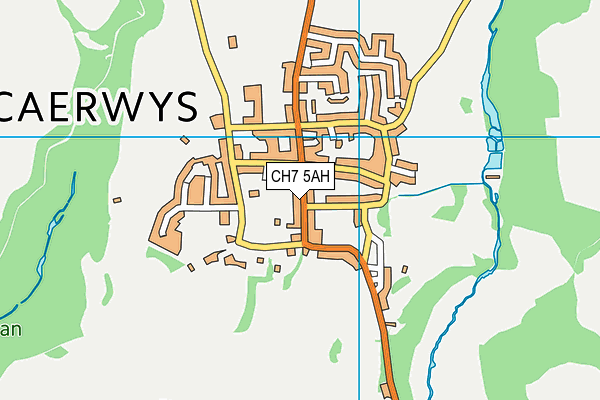 CH7 5AH map - OS VectorMap District (Ordnance Survey)