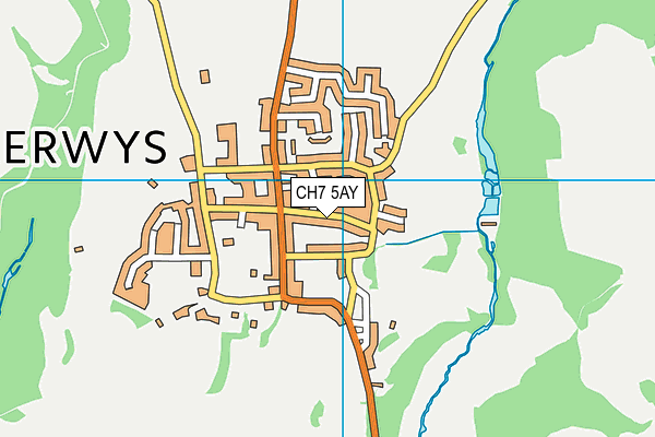 CH7 5AY map - OS VectorMap District (Ordnance Survey)