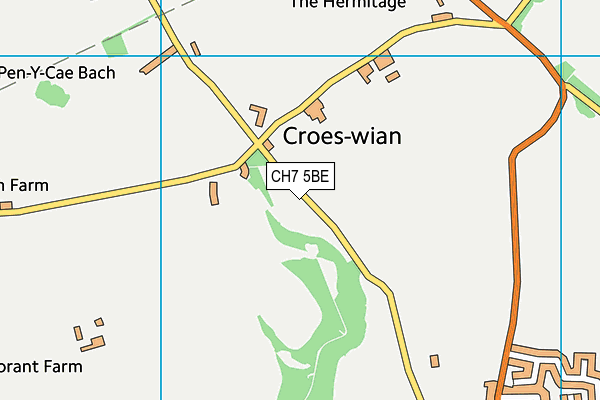 CH7 5BE map - OS VectorMap District (Ordnance Survey)