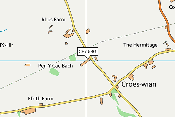 CH7 5BG map - OS VectorMap District (Ordnance Survey)