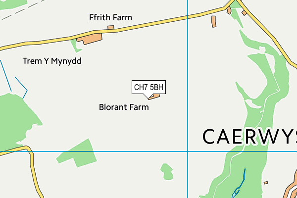 CH7 5BH map - OS VectorMap District (Ordnance Survey)