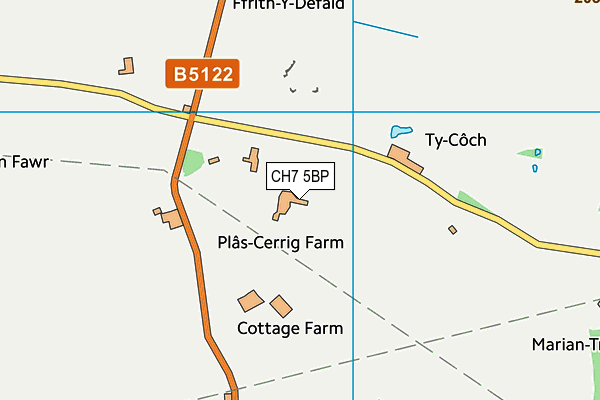 CH7 5BP map - OS VectorMap District (Ordnance Survey)