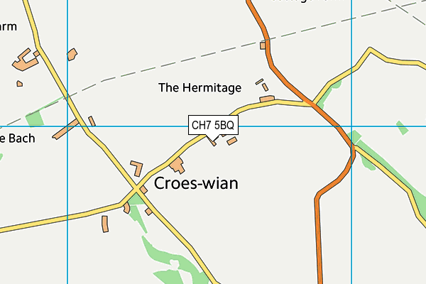 CH7 5BQ map - OS VectorMap District (Ordnance Survey)