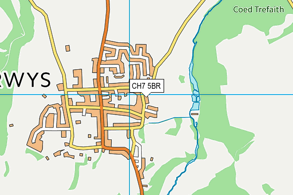 CH7 5BR map - OS VectorMap District (Ordnance Survey)