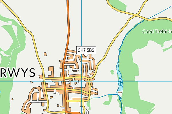 CH7 5BS map - OS VectorMap District (Ordnance Survey)