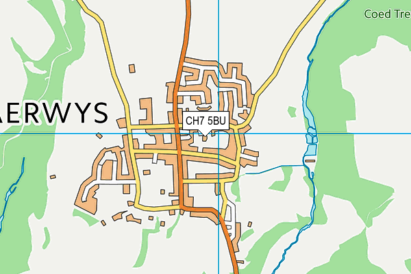 CH7 5BU map - OS VectorMap District (Ordnance Survey)