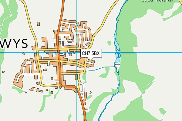 CH7 5BX map - OS VectorMap District (Ordnance Survey)