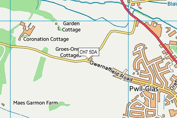 CH7 5DA map - OS VectorMap District (Ordnance Survey)