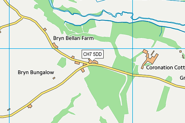 CH7 5DD map - OS VectorMap District (Ordnance Survey)