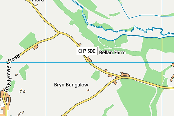 CH7 5DE map - OS VectorMap District (Ordnance Survey)