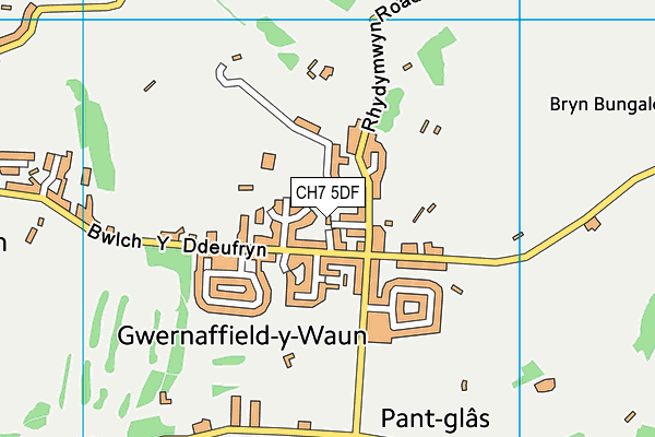 CH7 5DF map - OS VectorMap District (Ordnance Survey)